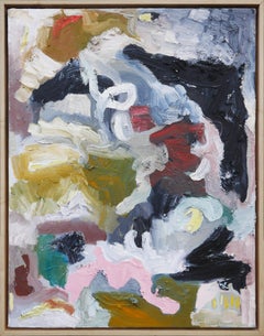 ""Licks and Sticks"" Zeitgenössisches Pastell Expressionistische Abstrakte Malerei