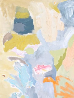 "Secret Garden #2" Contemporary Pastel Abstract Expressionist Oil Painting