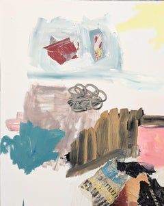 "Tag 1" Contemporary Pastel Abstract Expressionist Oil Painting