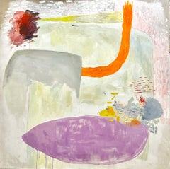"The Struggle" Peinture contemporaine au pastel, expressionniste abstrait, à l'huile et à l'acrylique.