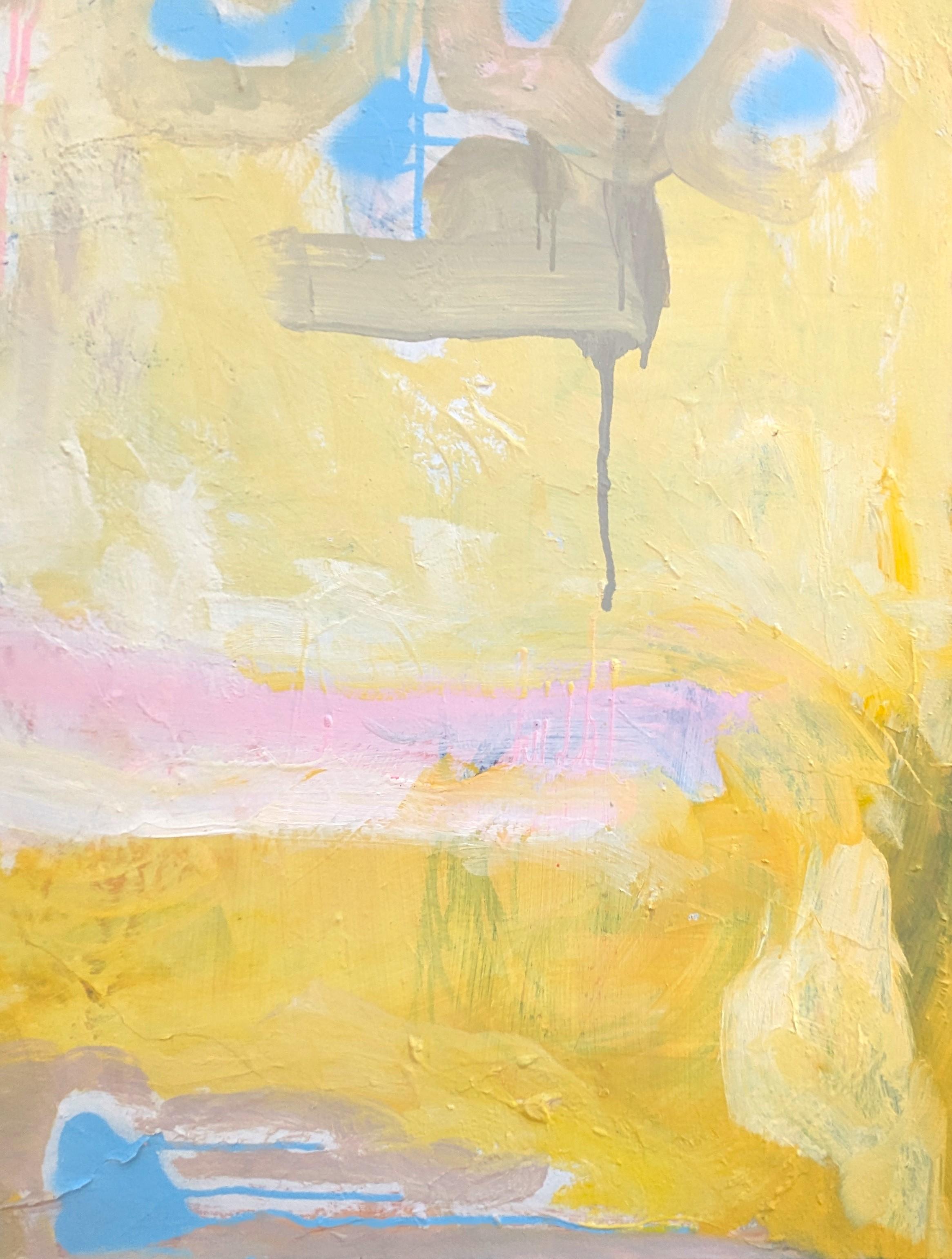 Quadro a olio espressionista astratto dell'artista contemporaneo di Houston Benji Stiles. L'opera presenta segni gestuali in rosa, blu e giallo pastello su uno sfondo marrone. Attualmente non è incorniciato, ma sono disponibili opzioni.

Biografia