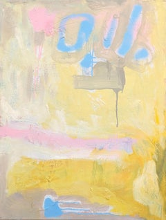 "Sans titre (huile) Contemporain coloré pastel peinture expressionniste abstraite.