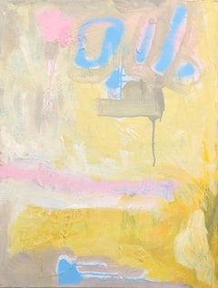 "Sin título (Óleo)" Pintura expresionista abstracta contemporánea al pastel de colores