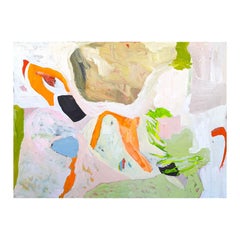 "Helecho del oeste de Texas" Pintura al óleo expresionista abstracta contemporánea y colorista