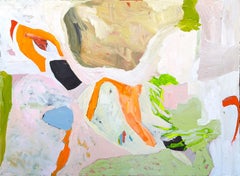 "West Texas Fern" Contemporary Colorful Abstract Expressionist Oil Painting