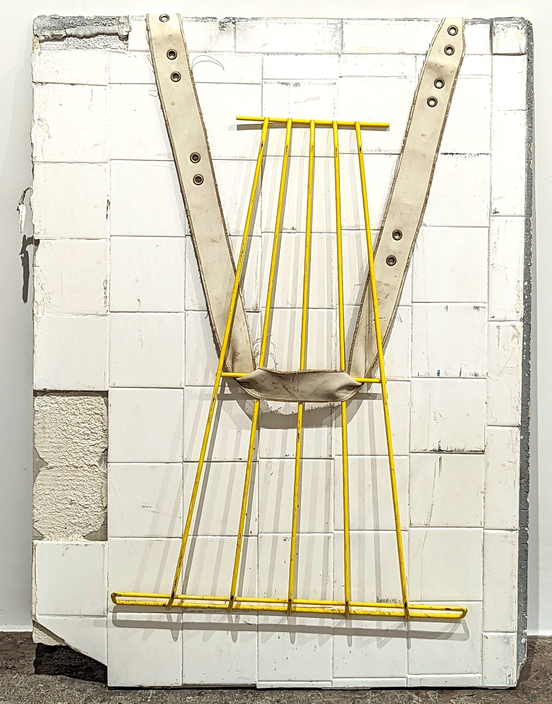 Benji Stiles Abstract Sculpture - "Carry the Weight" Contemporary Abstract Mixed Media Found Object Wall Sculpture
