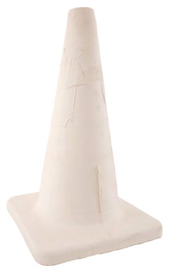 "Untitled (Traffic Cone)" Contemporary Pastel Plaster Hyperrealist Sculpture