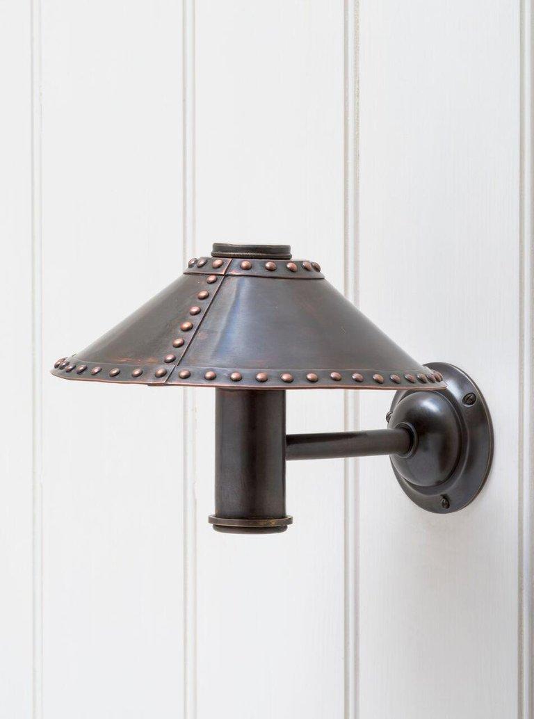 British The Jamb Benn Light 1920s Sconce Conical, Reeded or Studded Shade For Sale
