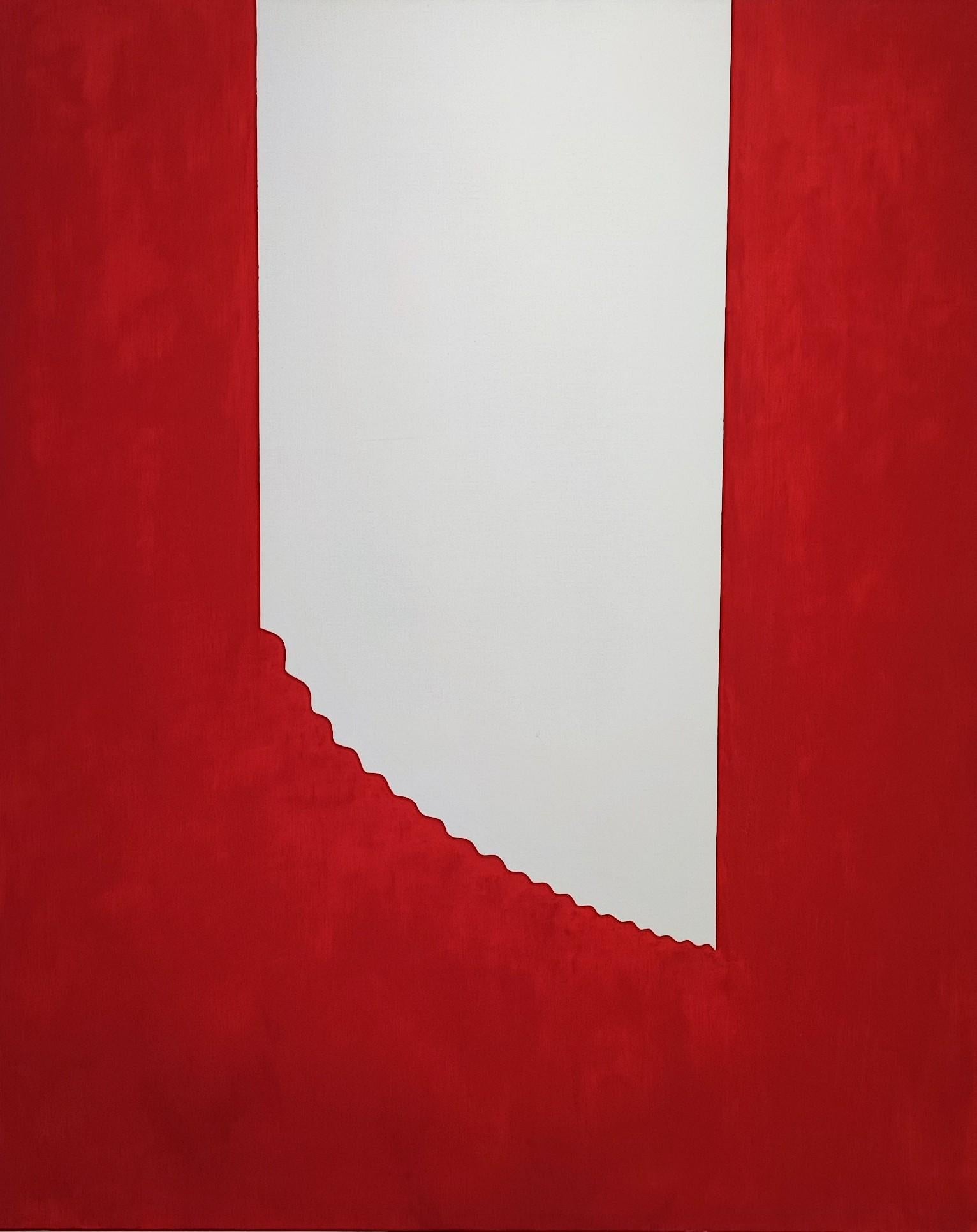Benna Chu (Meylan) Abstract Painting - Red-White