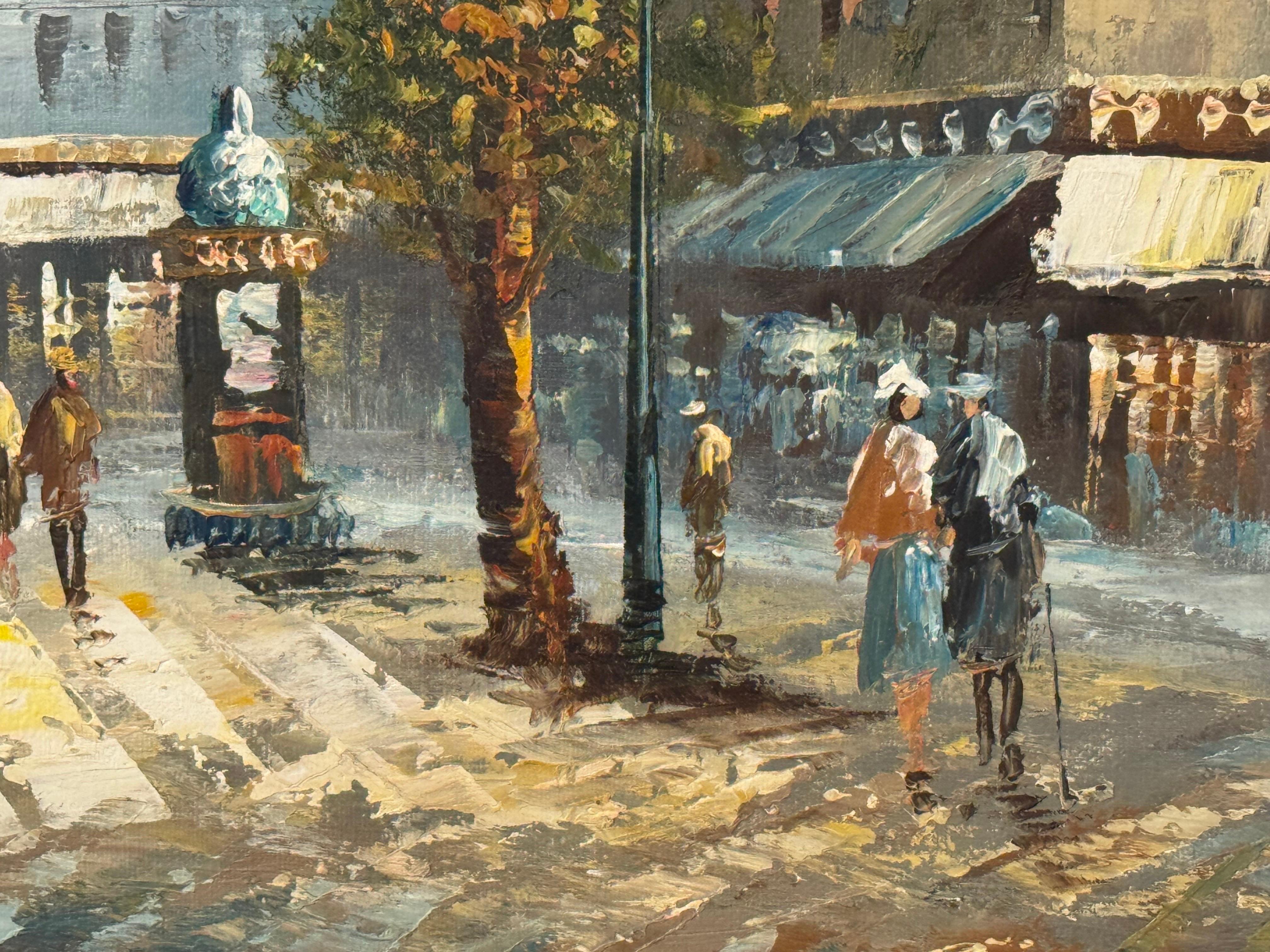 Pariser Straßenszene mit Figuren eines britischen Künstlers im Angebot 5