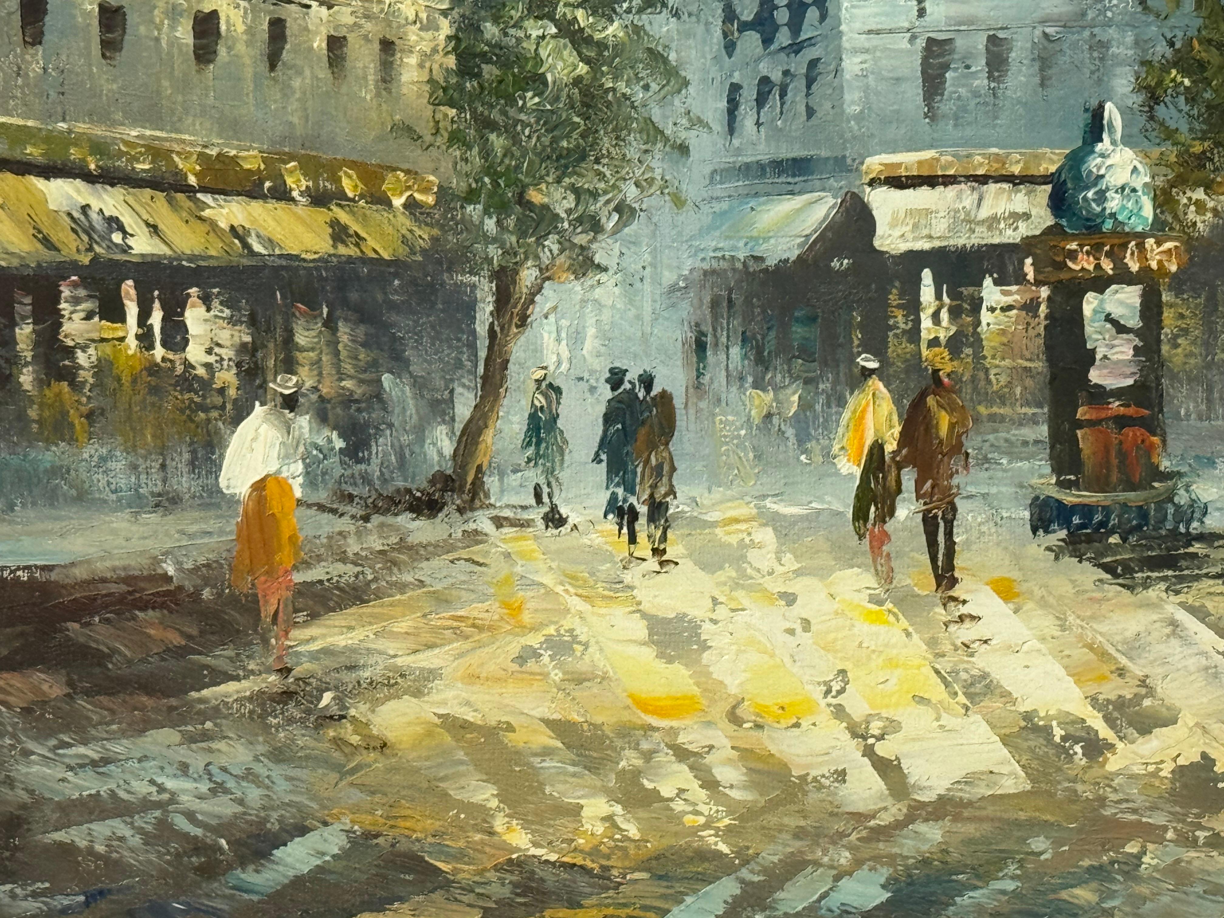 Pariser Straßenszene mit Figuren eines britischen Künstlers im Angebot 6