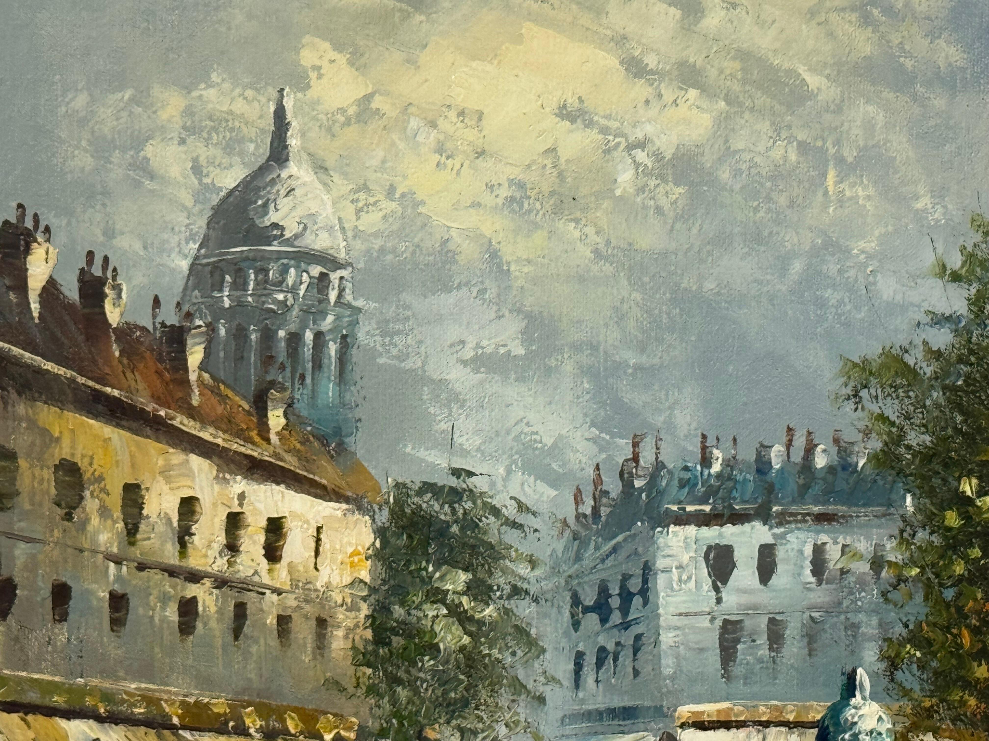 Pariser Straßenszene mit Figuren eines britischen Künstlers im Angebot 7