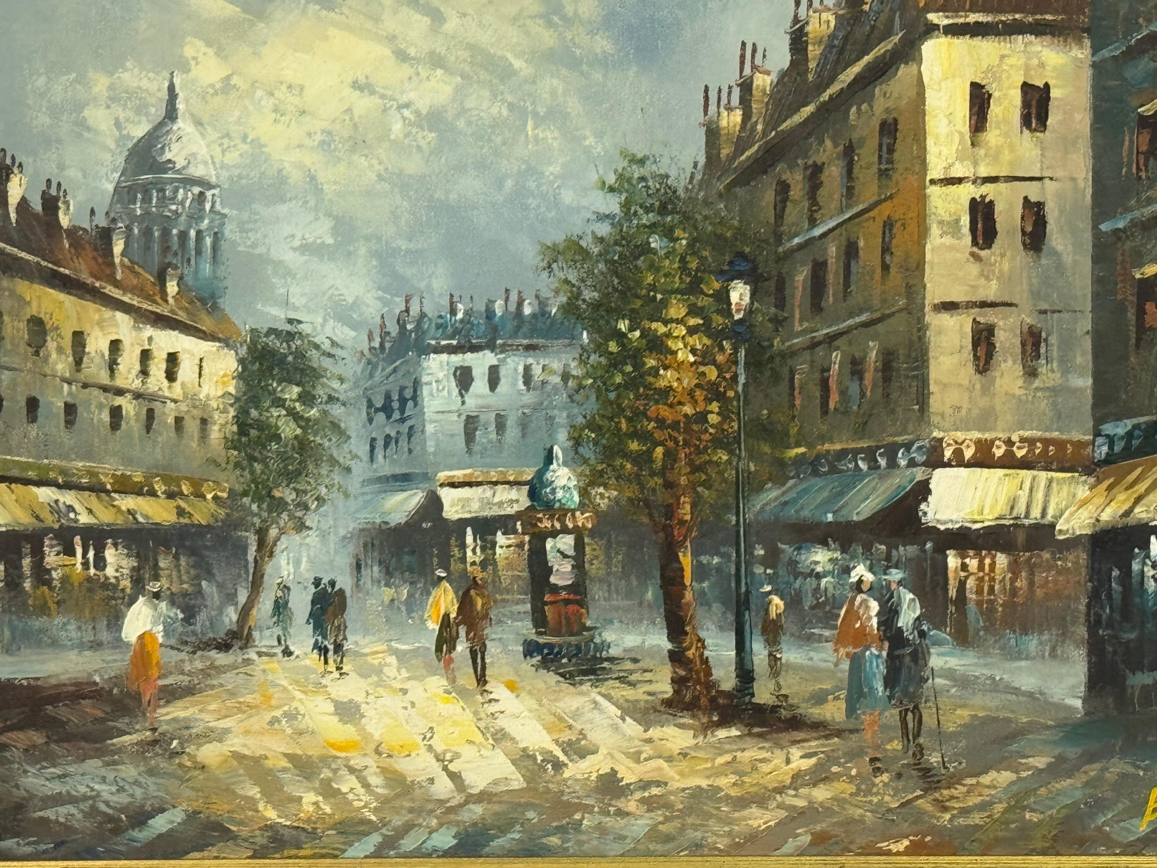 Pariser Straßenszene mit Figuren eines britischen Künstlers im Angebot 8