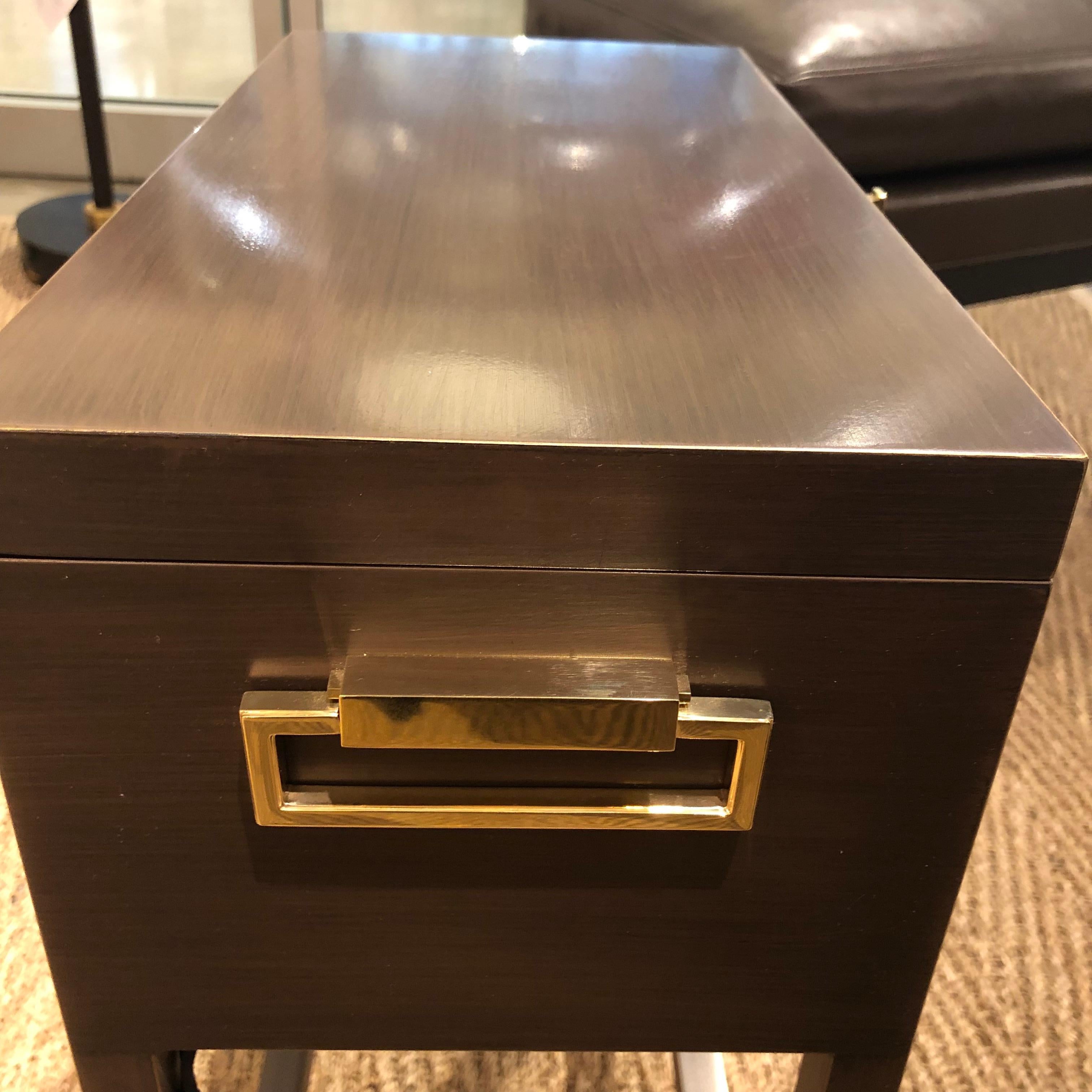 Bennett Box with Leather Interior In New Condition For Sale In Boston, MA