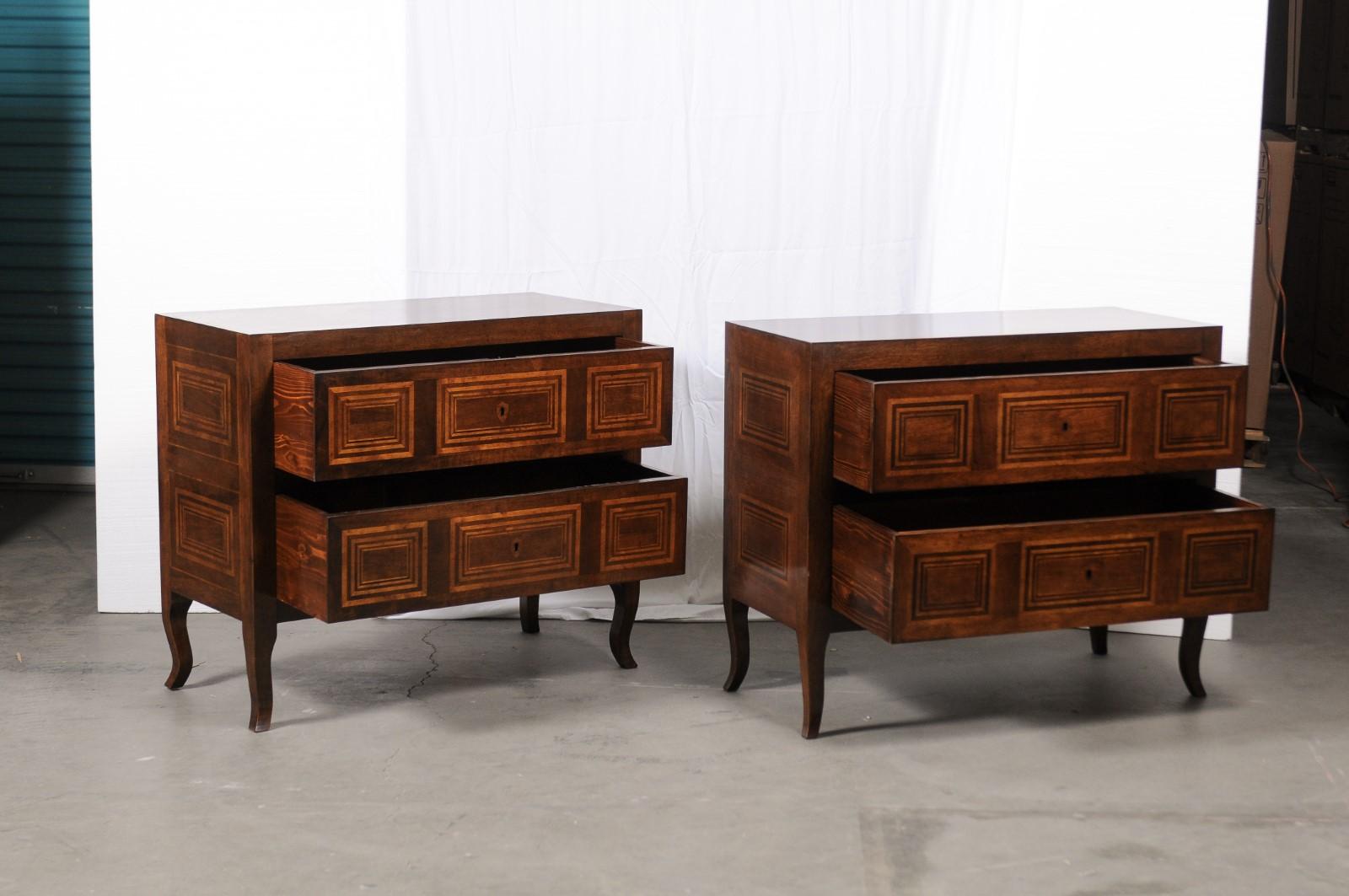 Hand-Crafted Bennett Italian Handmade Chests with Inlay
