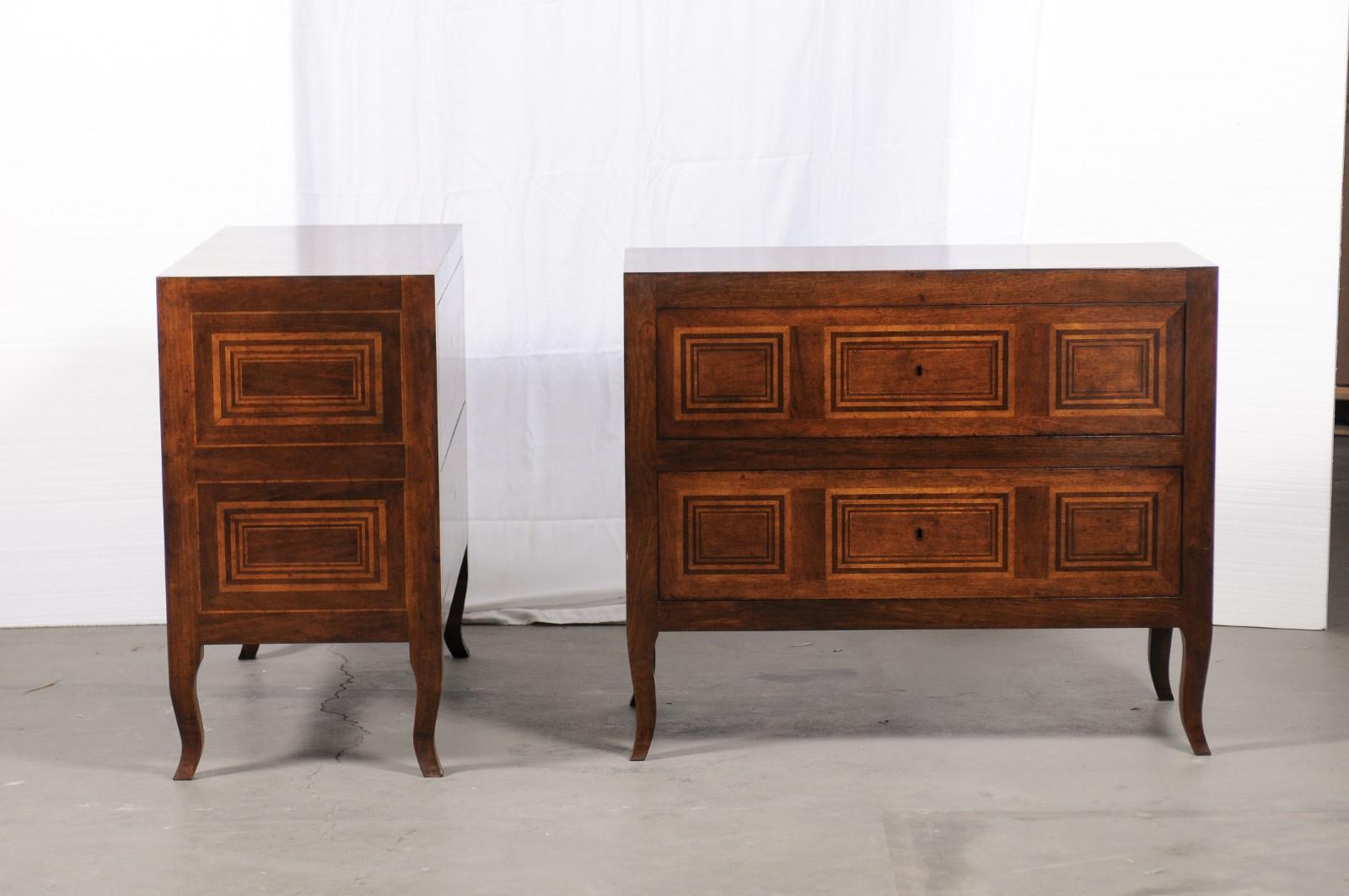 Contemporary Bennett Italian Handmade Chests with Inlay