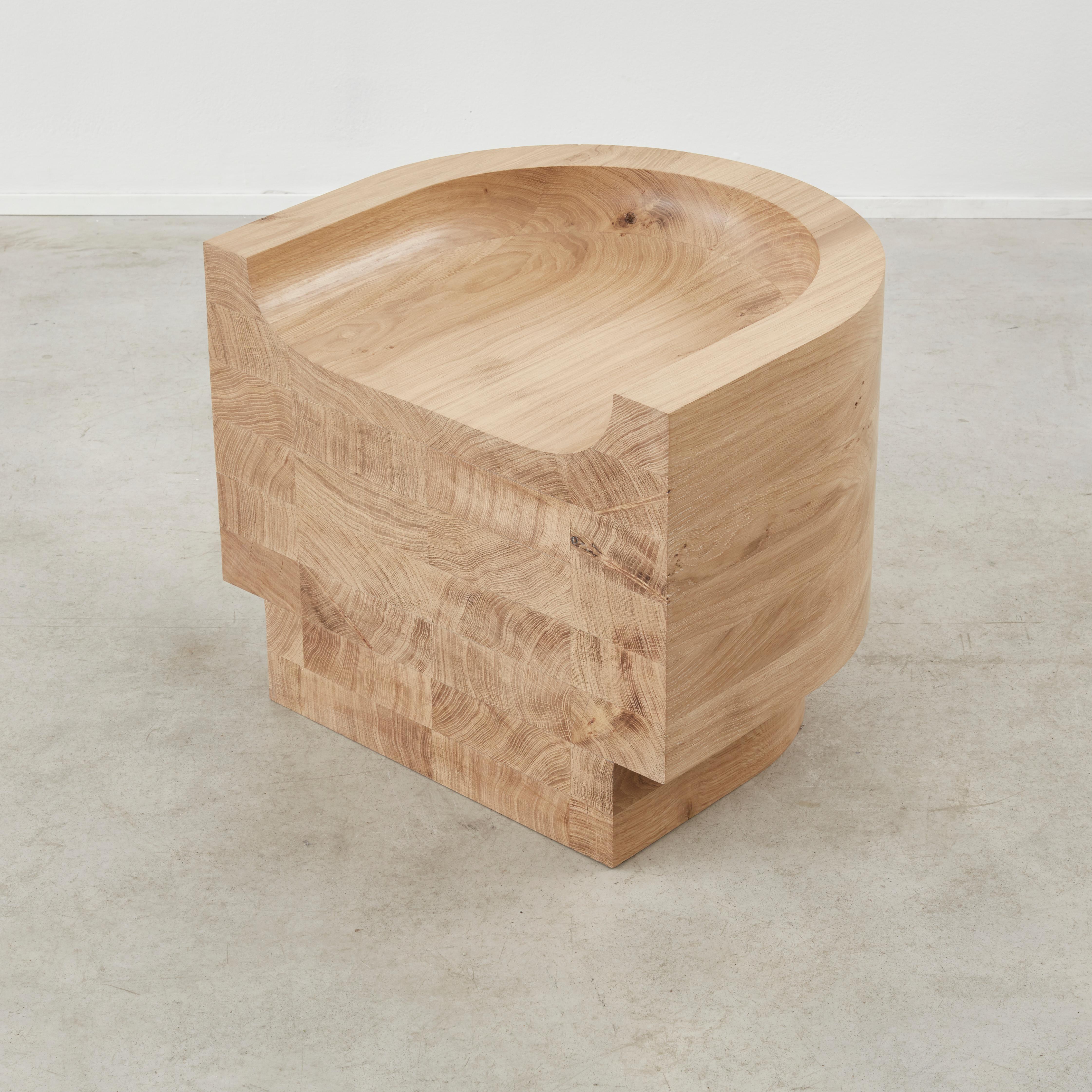 Benni Allan 'Low Chair' in oak by EBBA, UK, 2022 For Sale 2