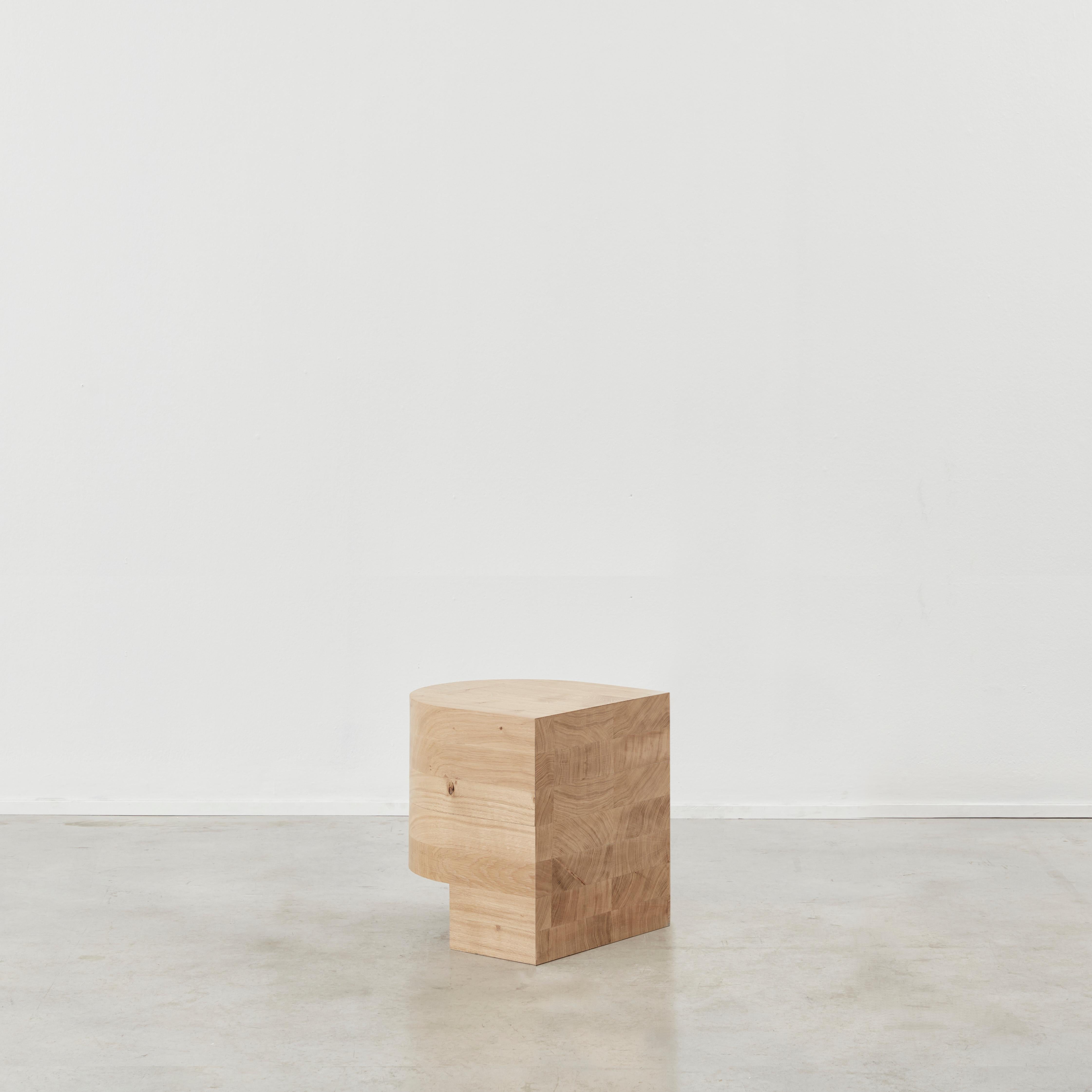 Benni Allan 'Low Stool' in oak by EBBA, UK, 2022 In New Condition For Sale In London, GB