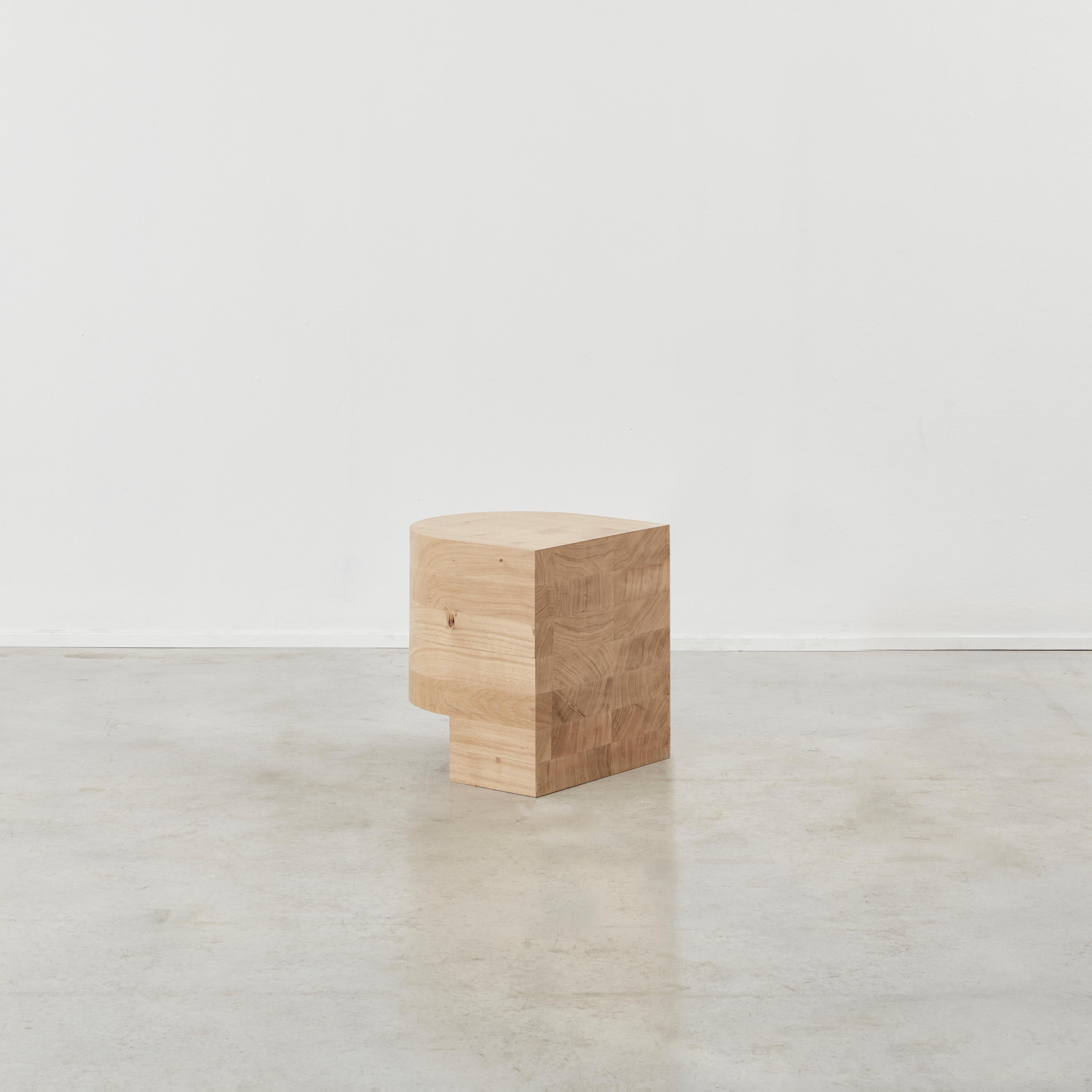Benni Allan 'Low Stool' in oak by EBBA, UK, 2022 In New Condition For Sale In London, GB