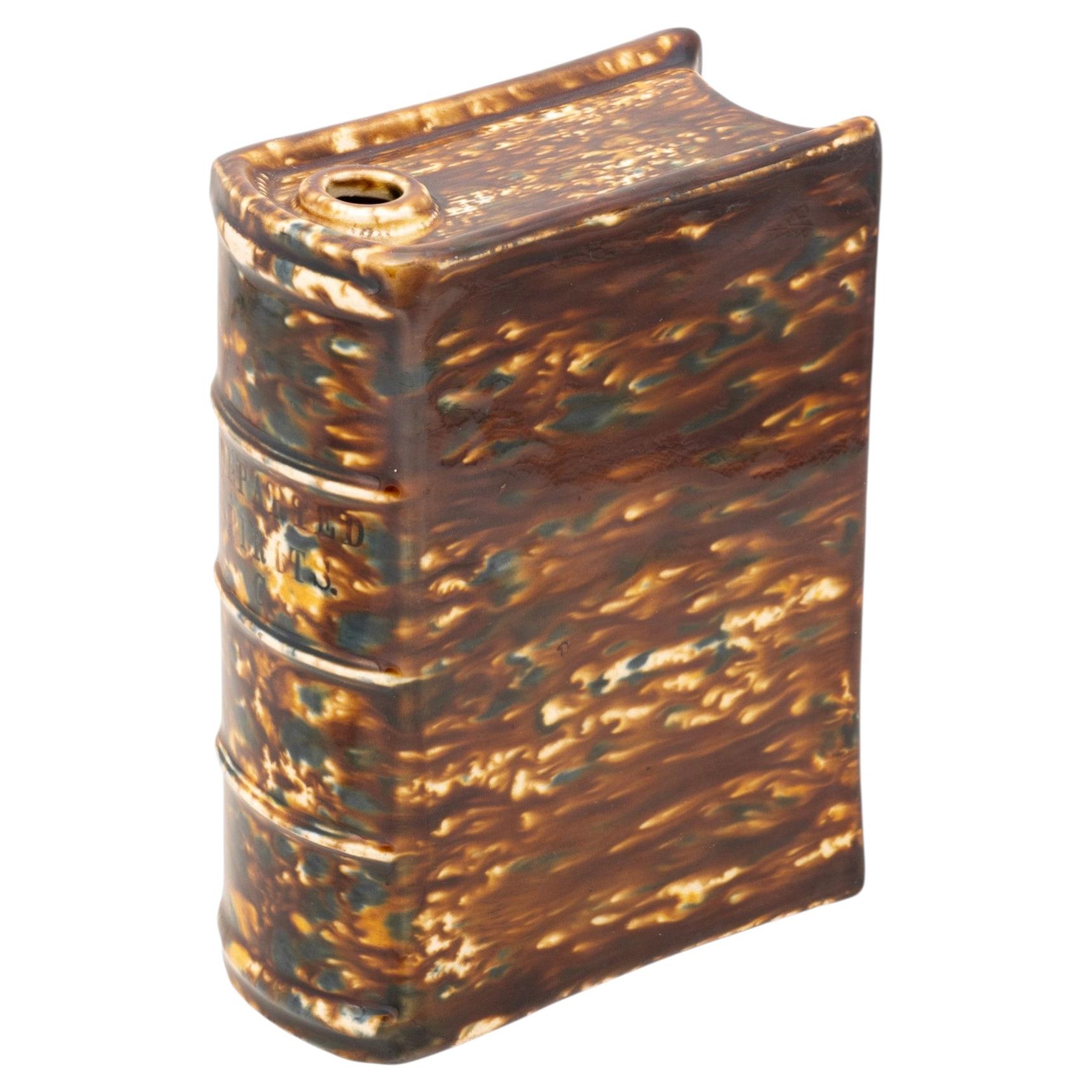 Bennington Pottery Flint Book Flask For Sale