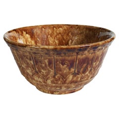 Bennington Type Brown Spatterware Bowl with Molded Sides, U.S.A., 19th Century