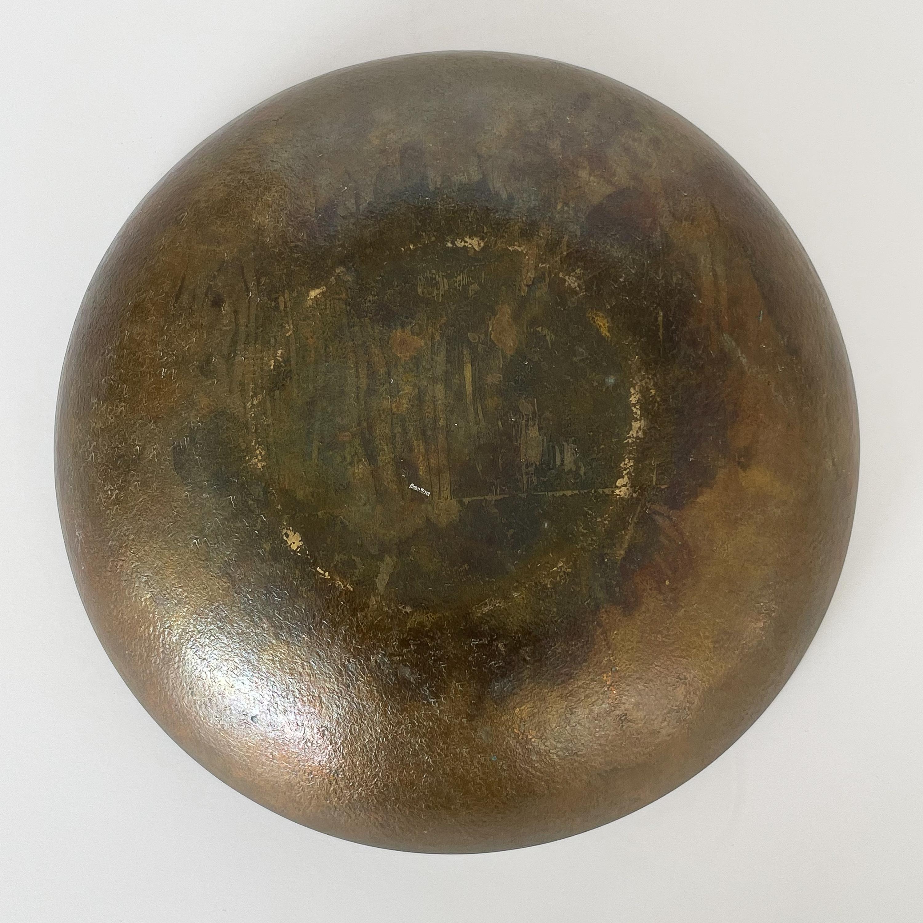 Benno Meyer Bauhaus Large Hammered Bronze Bowl 5
