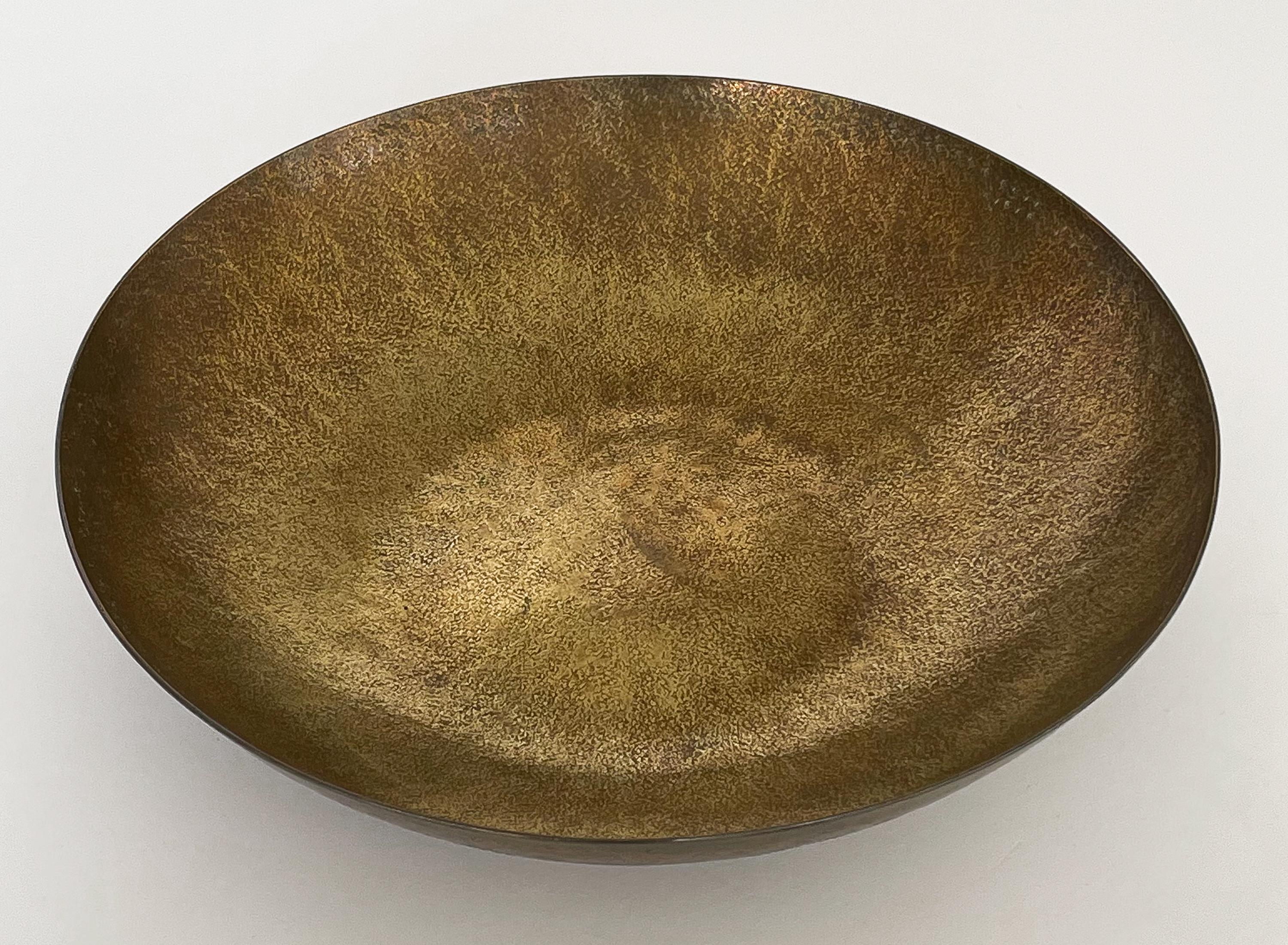 Benno Meyer Bauhaus Large Hammered Bronze Bowl 2