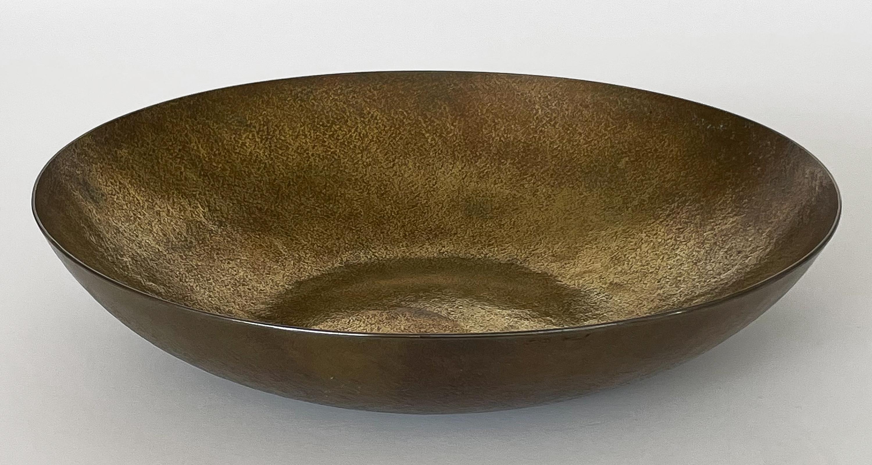 Benno Meyer Bauhaus Large Hammered Bronze Bowl 3