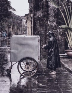 Early Morning (an atmospheric sense of a lone figure in Hoi An, Vietnam)
