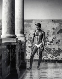 Leonel, Cuba (Cuban man's youthful body contrast with ancient architecture)