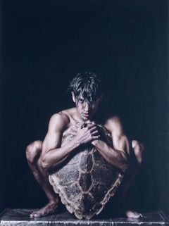 Turtle (male model uses shield carved from large turtle shell to cover his body)