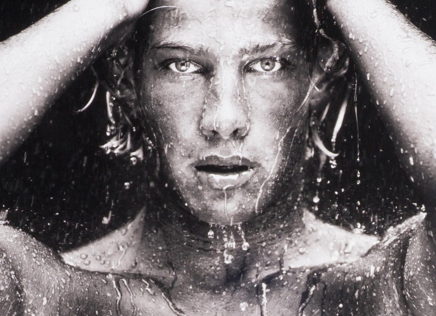 WET, Portrait (young nude Dutch boy is dripping wet and looking directly out) - Photograph by Benno Thoma