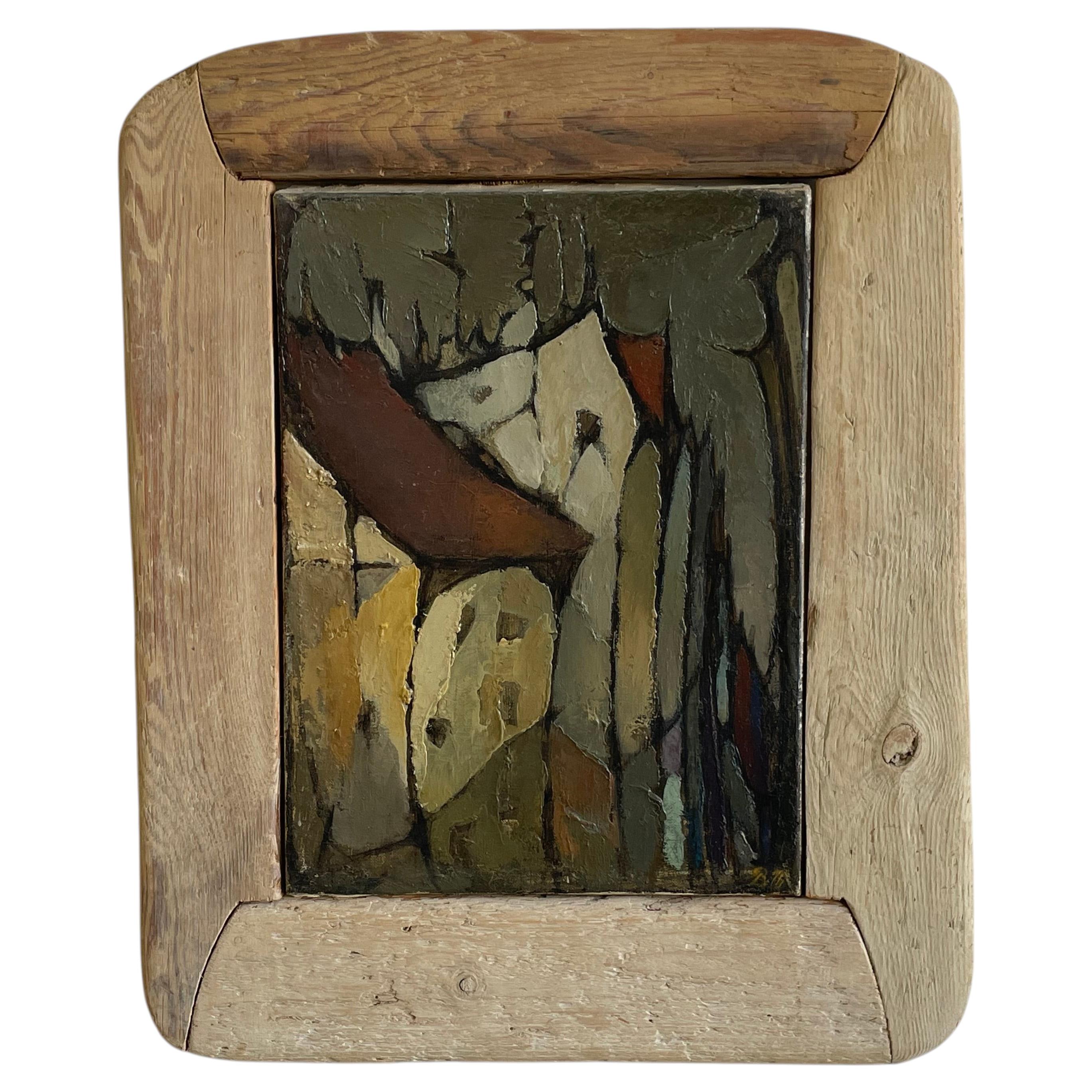 Benny Aage Møller "Nabogavlen" Oil on Canvas, c. 1970s