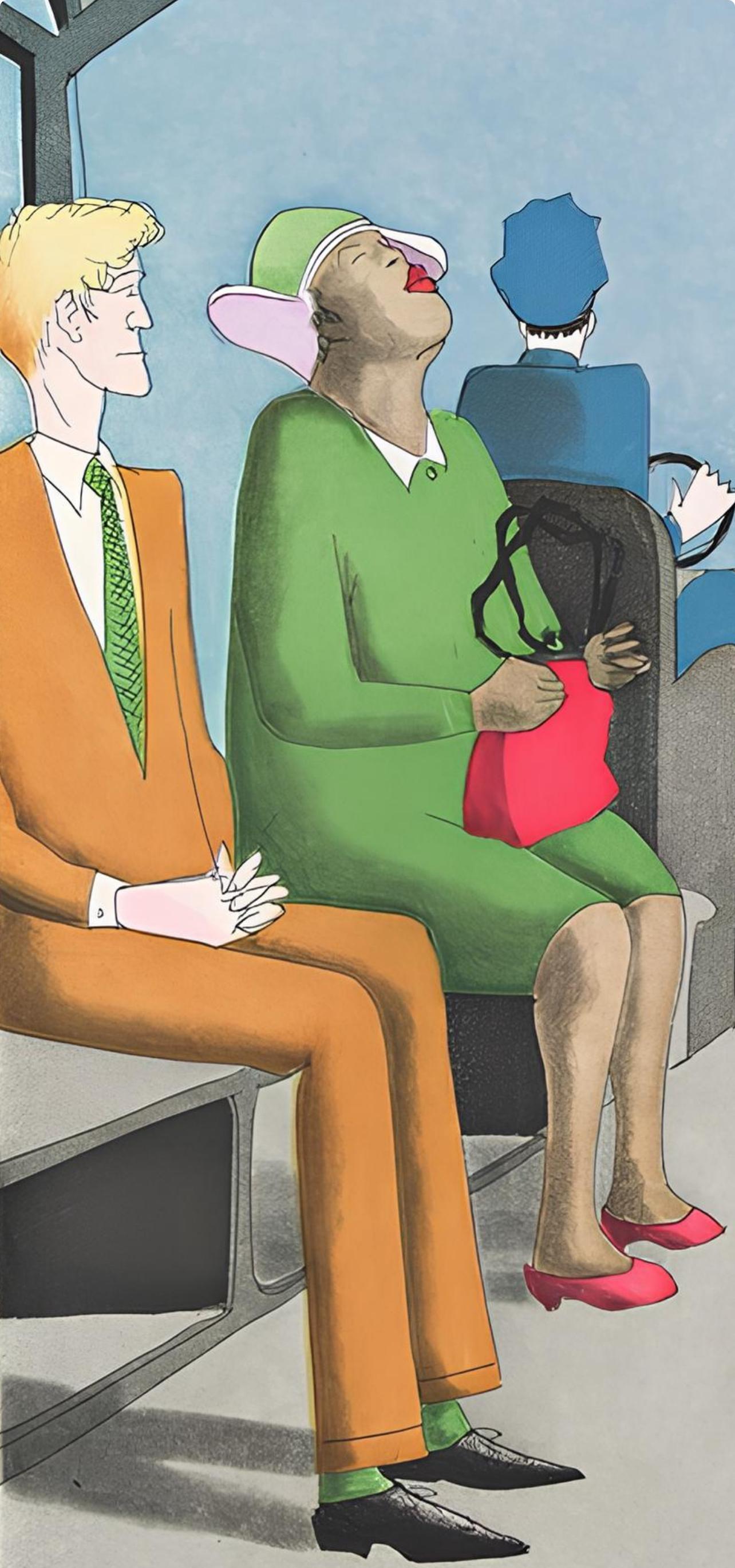 Composition, tout ce qui s'élève doit converger - Print de Benny Andrews