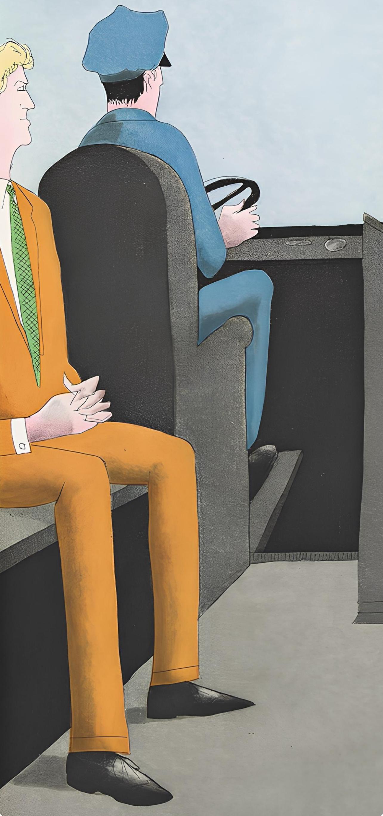 Composition, Everything That Rises Must Converge - Expressionist Print by Benny Andrews