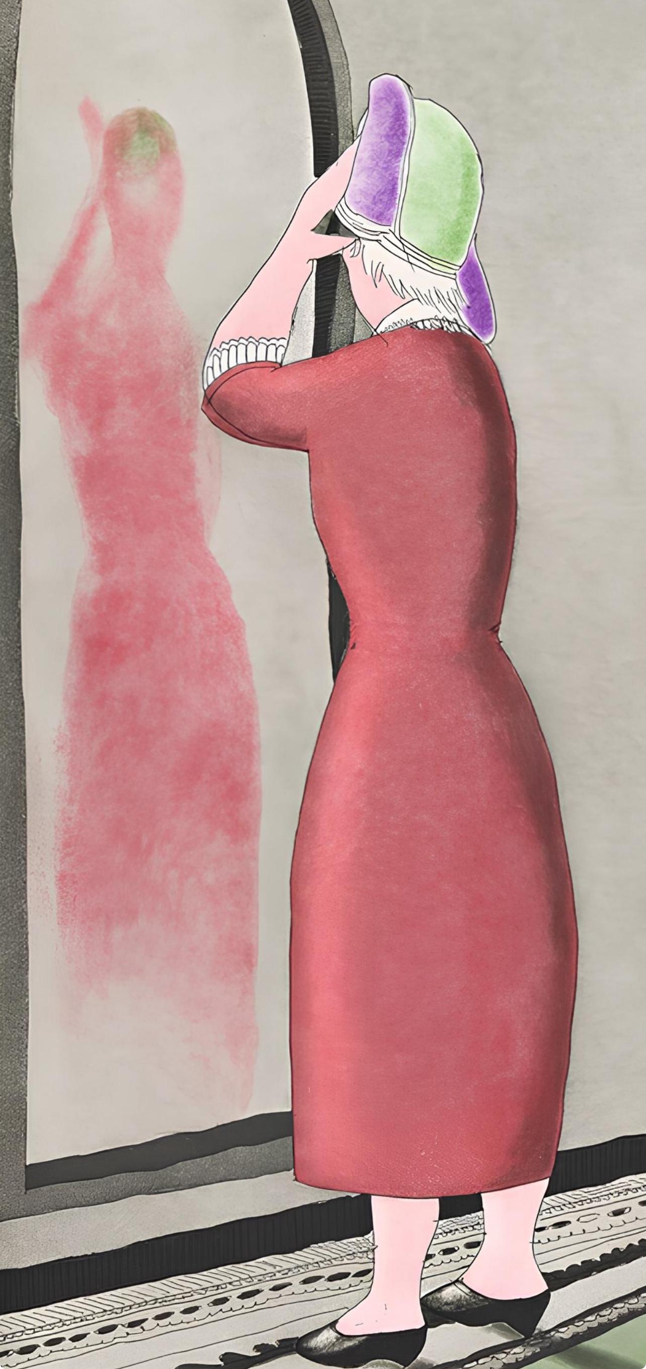 Composition, Everything That Rises Must Converge - Expressionist Print by Benny Andrews