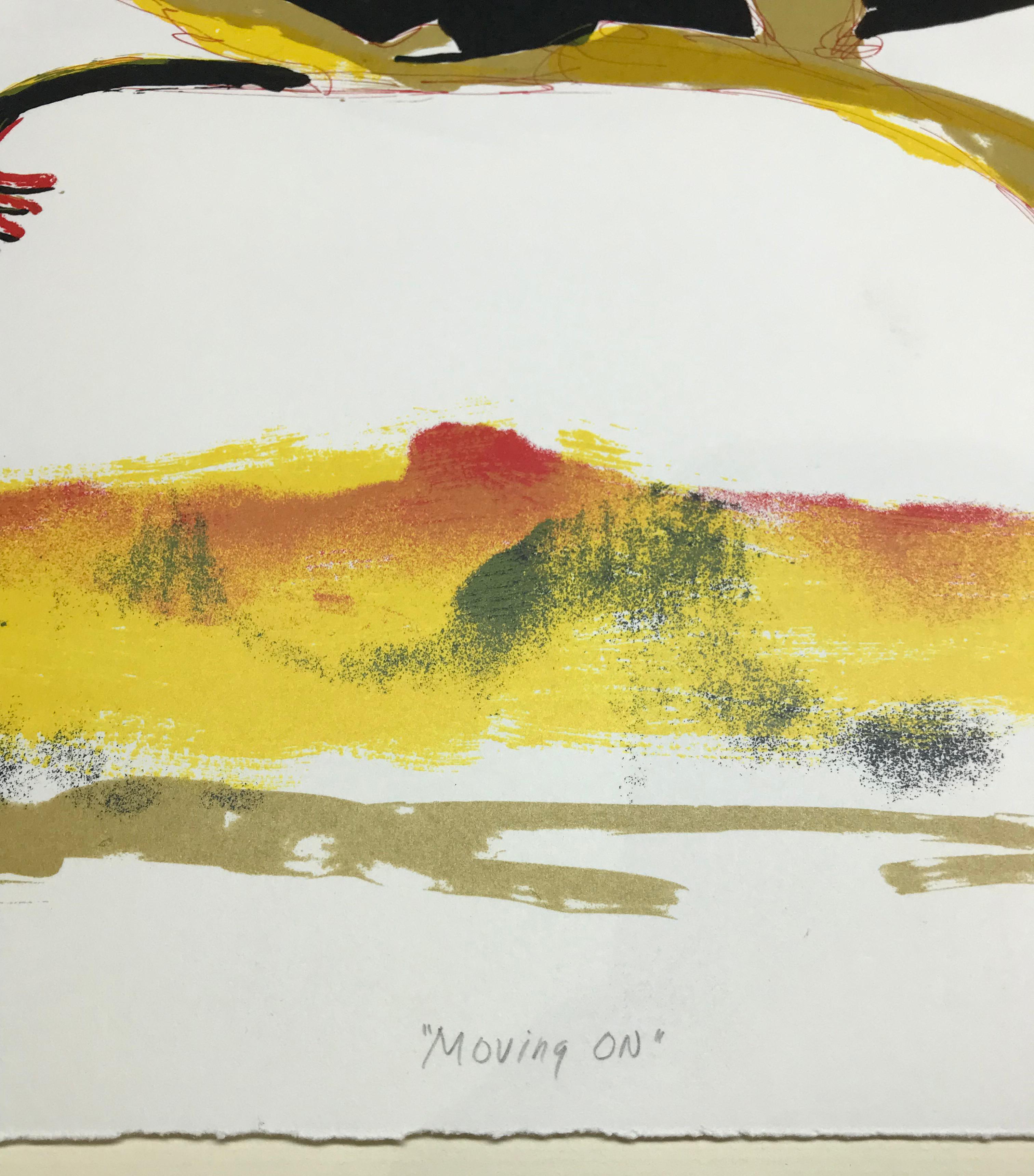 Moving On, Lithographie von Benny Andrews im Angebot 2