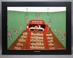 "Le Révérend Howard Finster" Intérieur d'église en art populaire vintage par Benny Carter