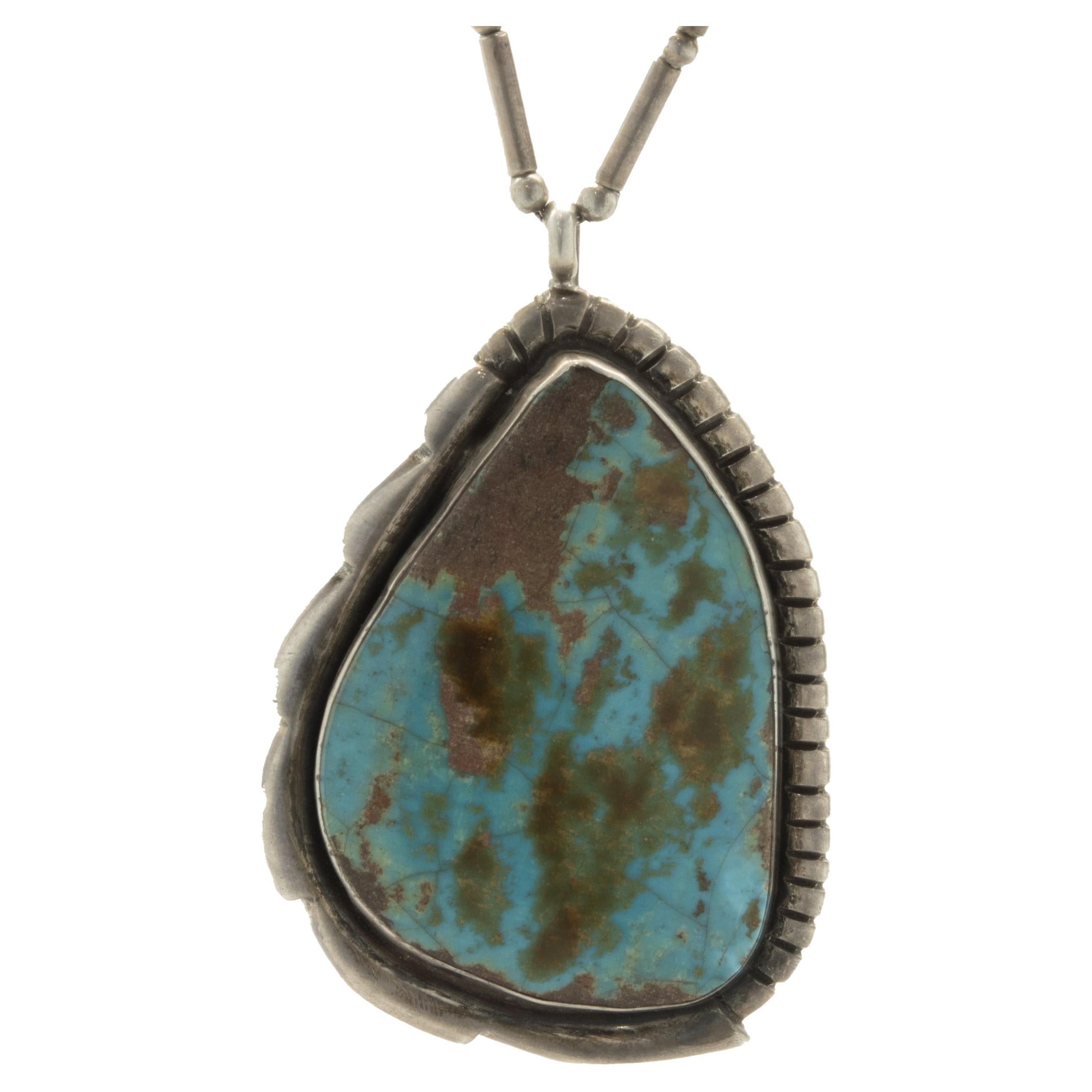 Benny Chapo Sterling Silver Turquoise Navajo Squash Blossom