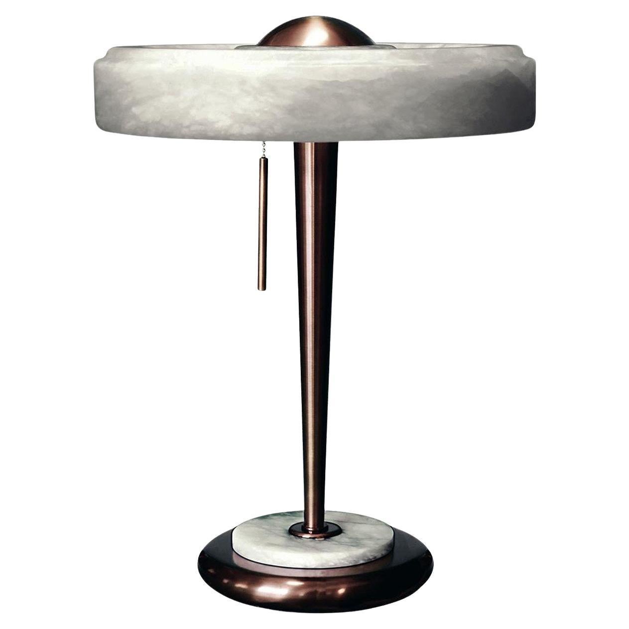Benny-Tischlampe aus Bronze und Alabaster in limitierter Auflage