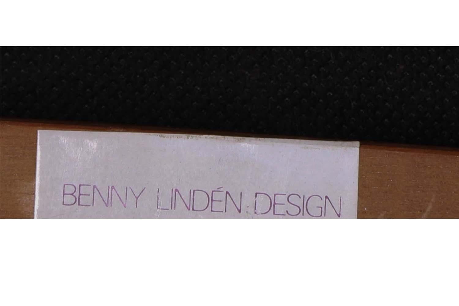 Benny Linden Mid-Century Modern Sculpted High Back Teak Chairs 10 8