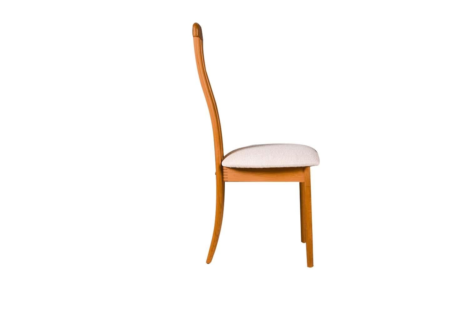 Benny Linden Mid-Century Modern Sculpted High Back Teak Chairs 10 2