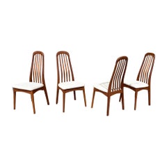 Benny Linden set of Four Teak Danish Mid Century Modern Dining Chairs
