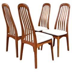 Benny Linden set of Four Teak Danish Mid Century Modern Dining Chairs