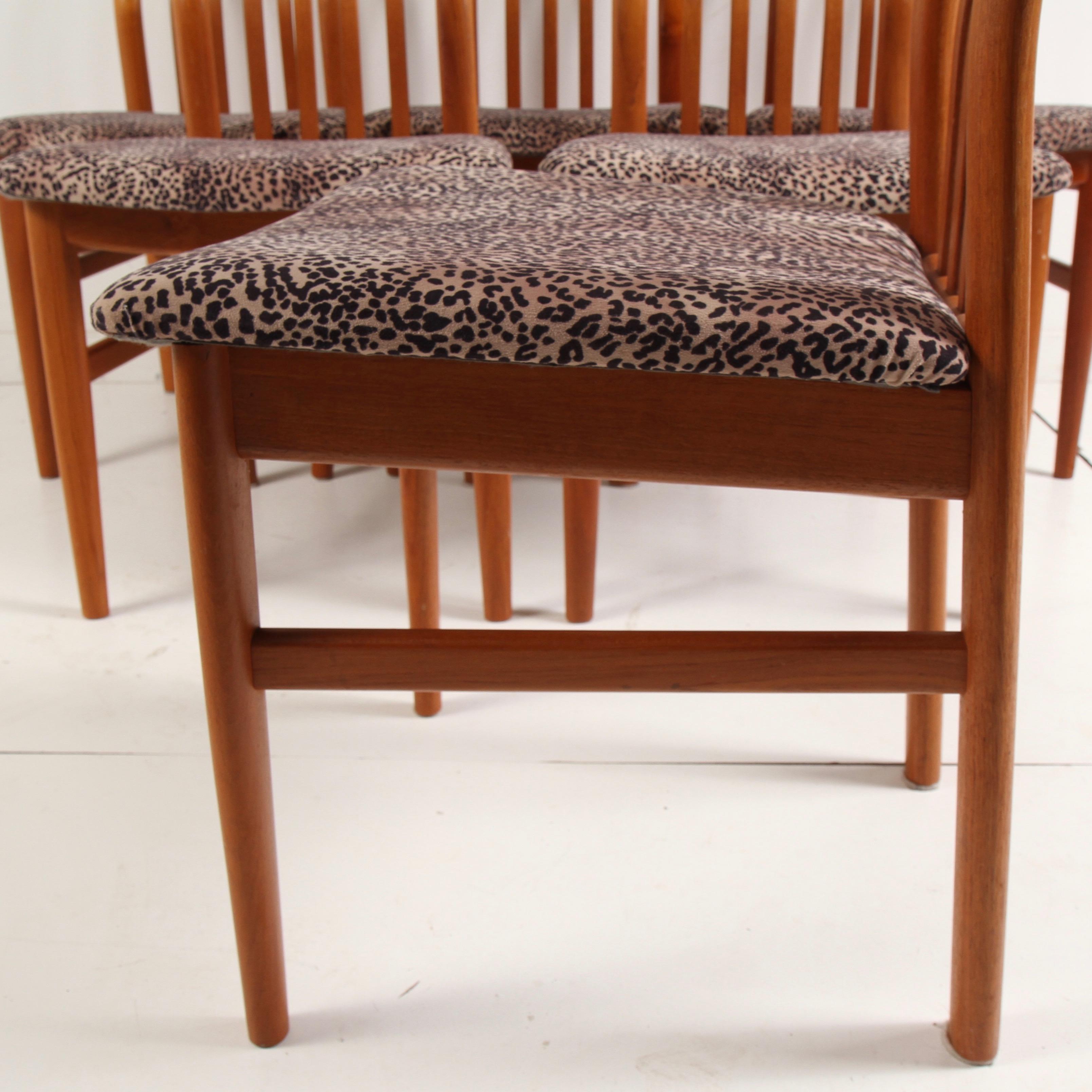 20th Century Benny Linden Style Teak Dining Chairs by SVA Møbler For Sale