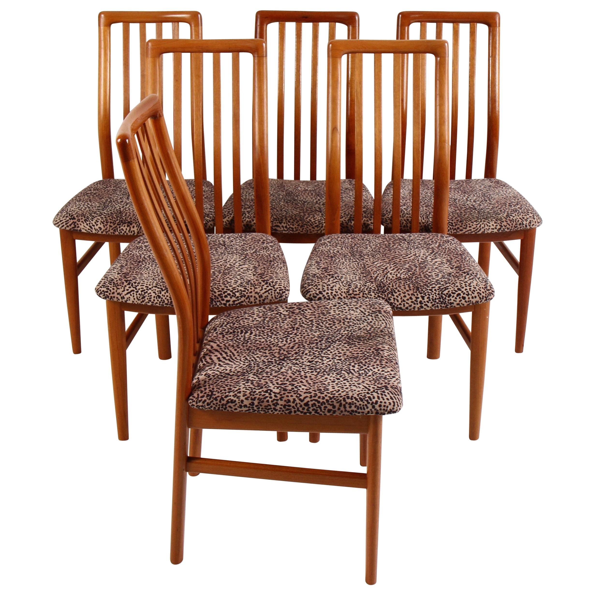 Benny Linden Style Teak Dining Chairs by SVA Møbler For Sale