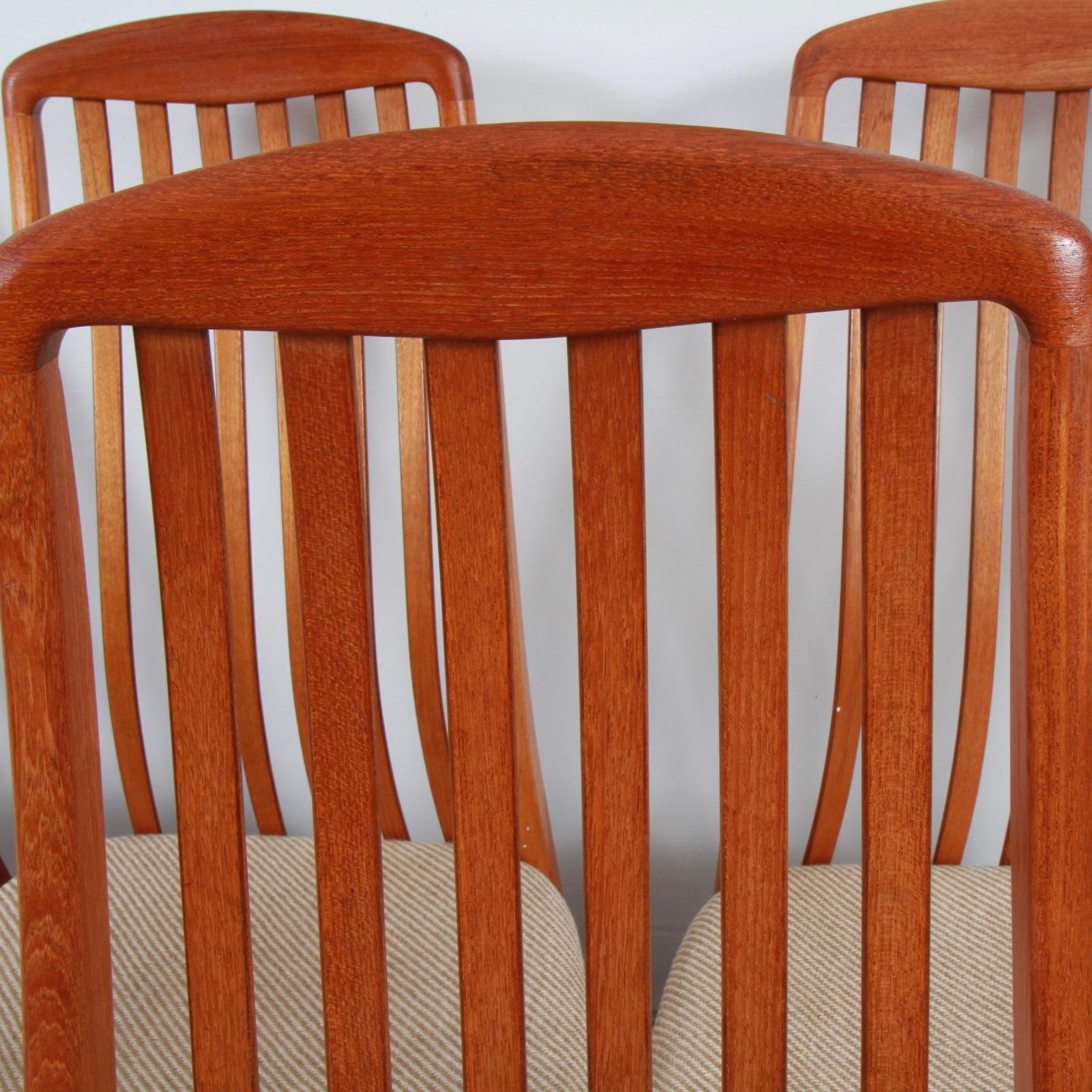 Danish Benny Linden Teak Dining Chairs For Sale