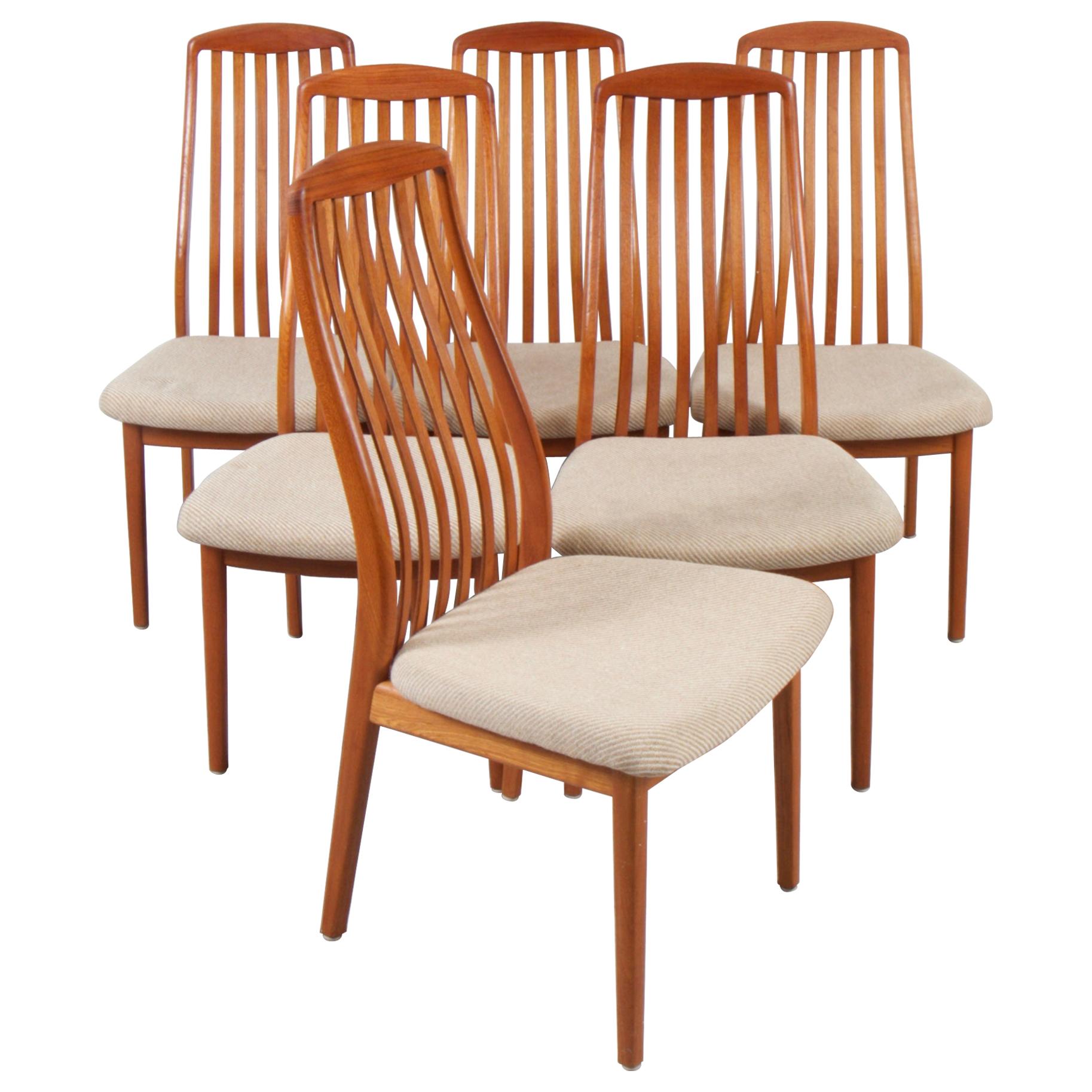 Benny Linden Teak Dining Chairs For Sale