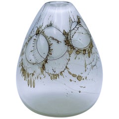 Vase en verre d'art de Benny Motzfeldt (1909-1996), PLUS Unikat, Norvège, 1980