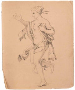 Female Figure - Lithograph by Benoit Andos - 19th Century